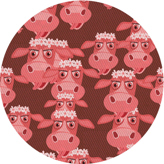 Square Patterned Red Rug, pat2926rd