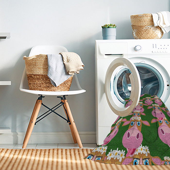 Machine Washable Transitional Chestnut Brown Rug in a Washing Machine, wshpat2926