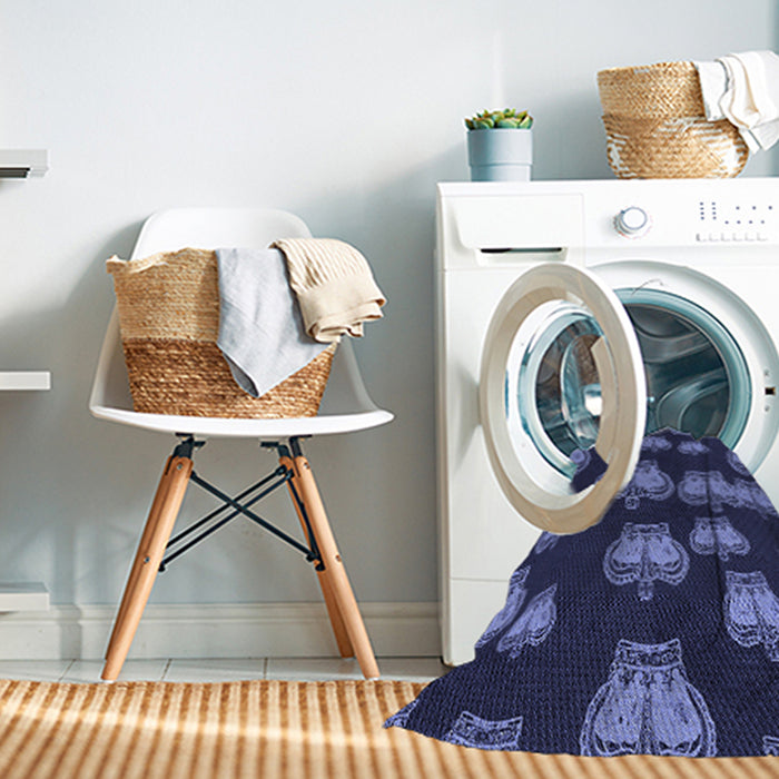 Machine Washable Transitional Midnight Blue Rug in a Washing Machine, wshpat2927blu