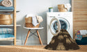 Machine Washable Transitional Light Brown Rug in a Washing Machine, wshpat2927brn