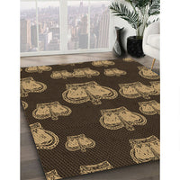 Patterned Light Brown Rug, pat2927brn