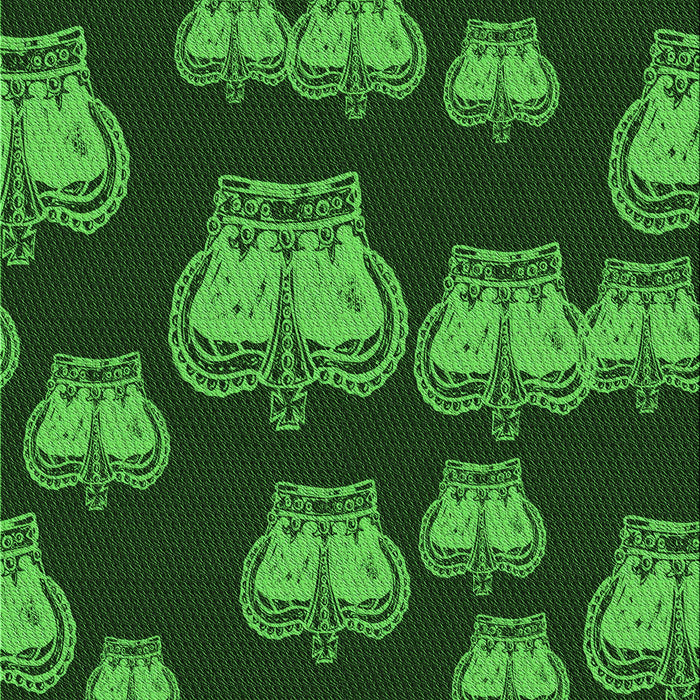 Machine Washable Transitional Dark Forest Green Rug, wshpat2927grn