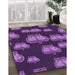 Machine Washable Transitional Dark Purple Rug in a Family Room, wshpat2927pur