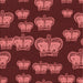 Round Patterned Maroon Red Rug, pat2927rd