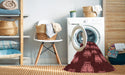 Machine Washable Transitional Maroon Red Rug in a Washing Machine, wshpat2927rd