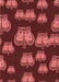 Patterned Maroon Red Rug, pat2927rd