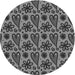 Square Patterned Black Rug, pat2928gry