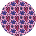 Square Patterned Purple Rug, pat2928pur