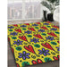 Patterned Bakers Brown Novelty Rug in Family Room, pat2928