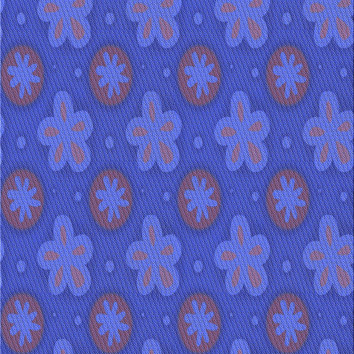 Patterned Blue Orchid Blue Rug, pat2929blu