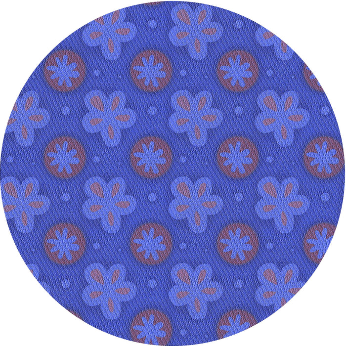 Square Patterned Blue Orchid Blue Rug, pat2929blu