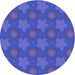 Square Patterned Blue Orchid Blue Rug, pat2929blu