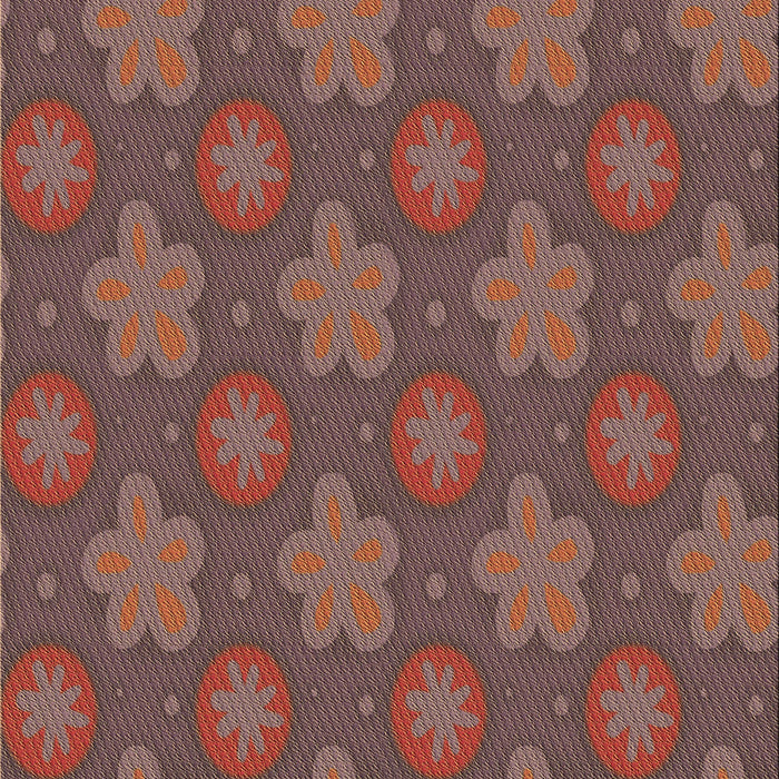 Patterned Brown Red Rug, pat2929brn