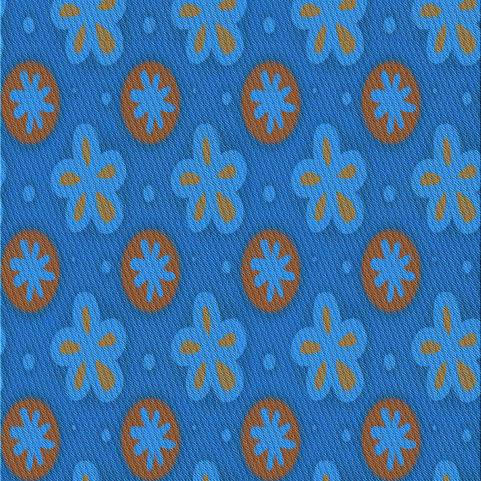 Patterned Azure Blue Rug, pat2929lblu