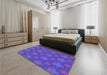 Patterned Amethyst Purple Rug in a Bedroom, pat2929pur