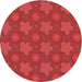 Square Patterned Red Rug, pat2929rd