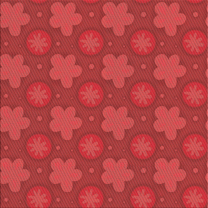 Round Patterned Red Rug, pat2929rd