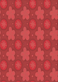 Machine Washable Transitional Red Rug, wshpat2929rd