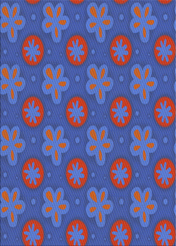 Patterned Blue Novelty Rug, pat2929