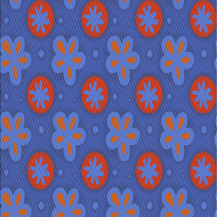 Patterned Blue Novelty Rug, pat2929