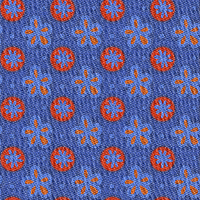 Square Patterned Blue Novelty Rug, pat2929