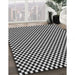 Patterned Light Gray Novelty Rug in Family Room, pat292