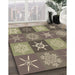 Machine Washable Transitional Coffee Brown Rug in a Family Room, wshpat293brn