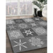 Patterned Gray Rug in Family Room, pat293gry