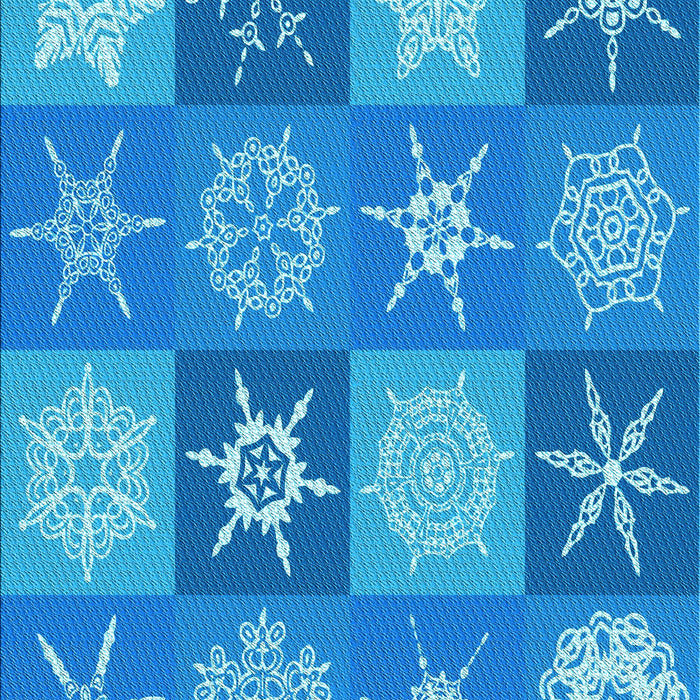 Patterned Neon Blue Rug, pat293lblu