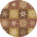 Square Machine Washable Transitional Mahogany Brown Rug in a Living Room, wshpat293org