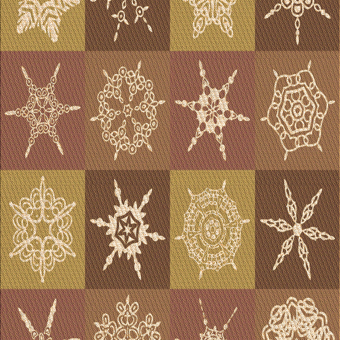 Patterned Mahogany Brown Rug, pat293org