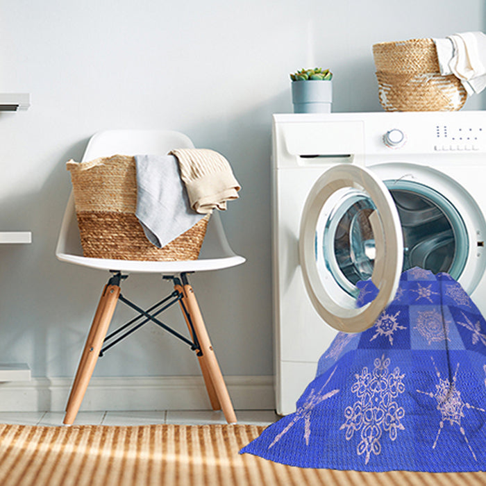 Machine Washable Transitional Sky Blue Rug in a Washing Machine, wshpat293pur