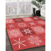 Machine Washable Transitional Red Rug in a Family Room, wshpat293rd