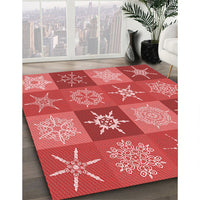 Patterned Red Rug, pat293rd