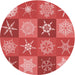 Square Patterned Red Rug, pat293rd