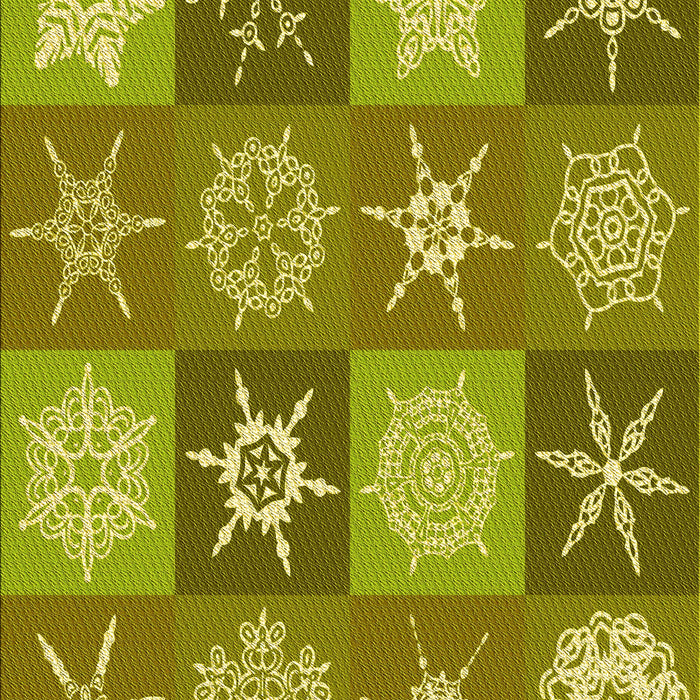 Patterned Dark Yellow Green Rug, pat293yw