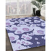 Machine Washable Transitional Slate Blue Rug in a Family Room, wshpat2930blu