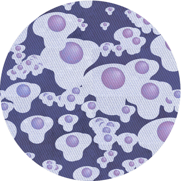 Square Machine Washable Transitional Slate Blue Rug in a Living Room, wshpat2930blu