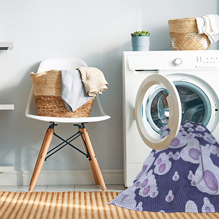 Machine Washable Transitional Slate Blue Rug in a Washing Machine, wshpat2930blu