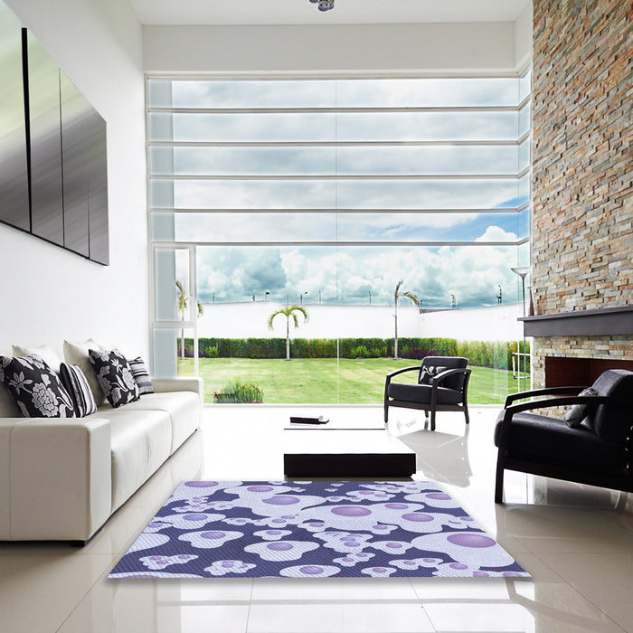 Machine Washable Transitional Slate Blue Rug in a Kitchen, wshpat2930blu