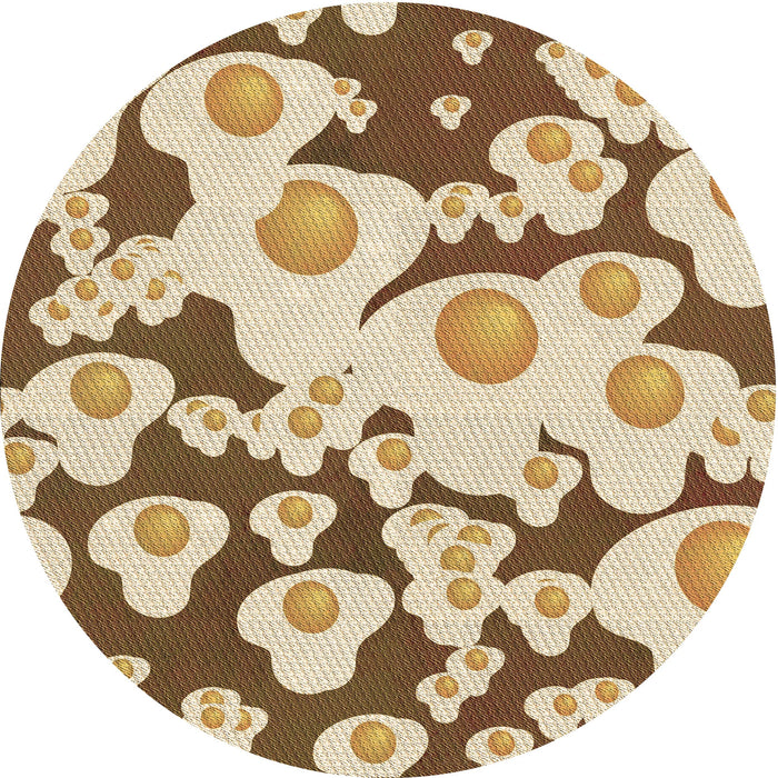 Square Machine Washable Transitional Khaki Gold Rug in a Living Room, wshpat2930brn