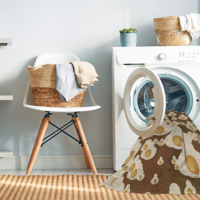 Machine Washable Transitional Khaki Gold Rug in a Washing Machine, wshpat2930brn