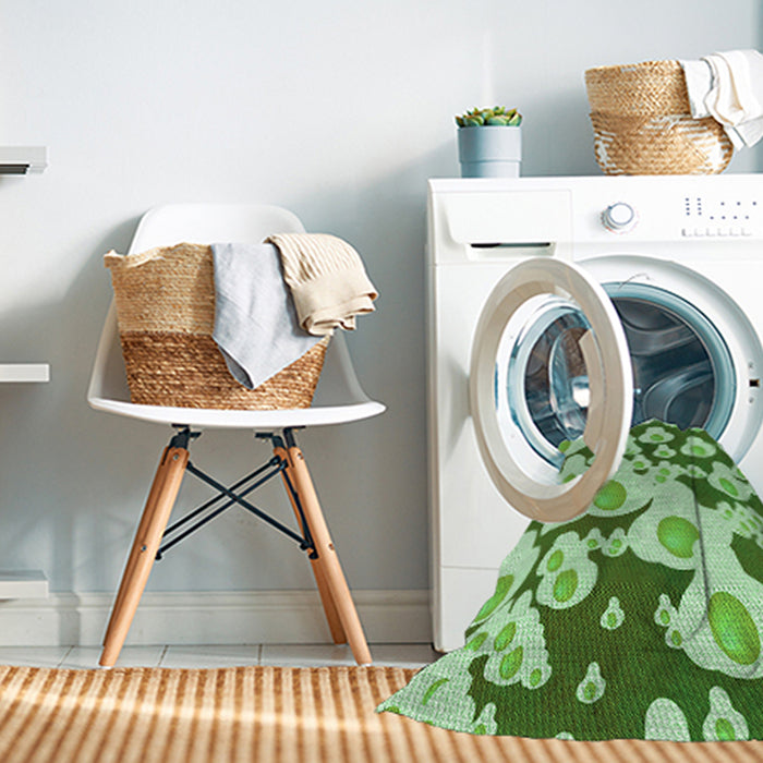 Machine Washable Transitional Dark Lime Green Rug in a Washing Machine, wshpat2930grn