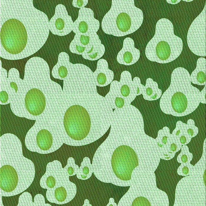 Machine Washable Transitional Dark Lime Green Rug, wshpat2930grn