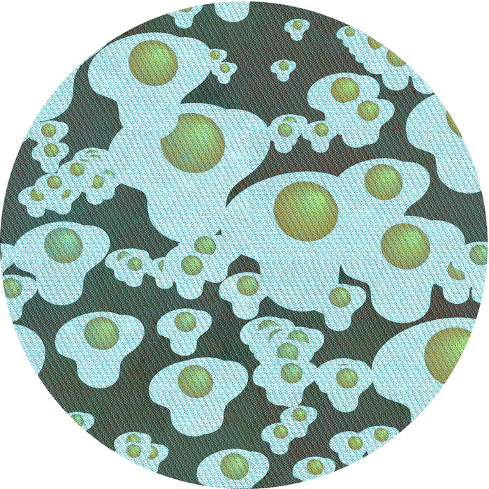 Square Machine Washable Transitional Blue Rug in a Living Room, wshpat2930lblu