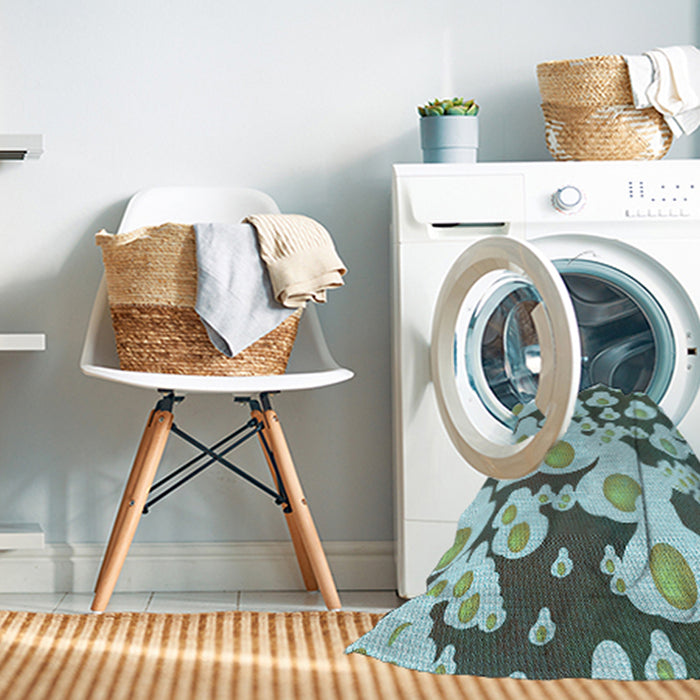 Machine Washable Transitional Blue Rug in a Washing Machine, wshpat2930lblu