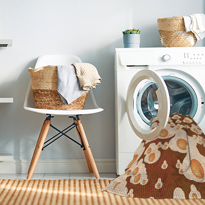 Machine Washable Transitional Mahogany Brown Rug in a Washing Machine, wshpat2930org