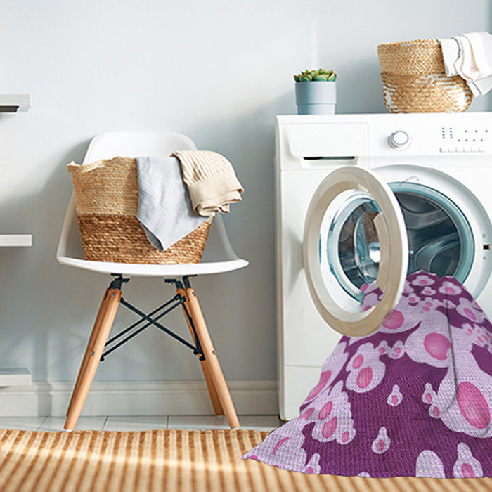 Machine Washable Transitional Blossom Pink Rug in a Washing Machine, wshpat2930pur