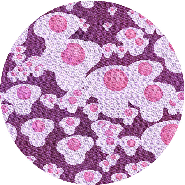 Square Machine Washable Transitional Blossom Pink Rug in a Living Room, wshpat2930pur