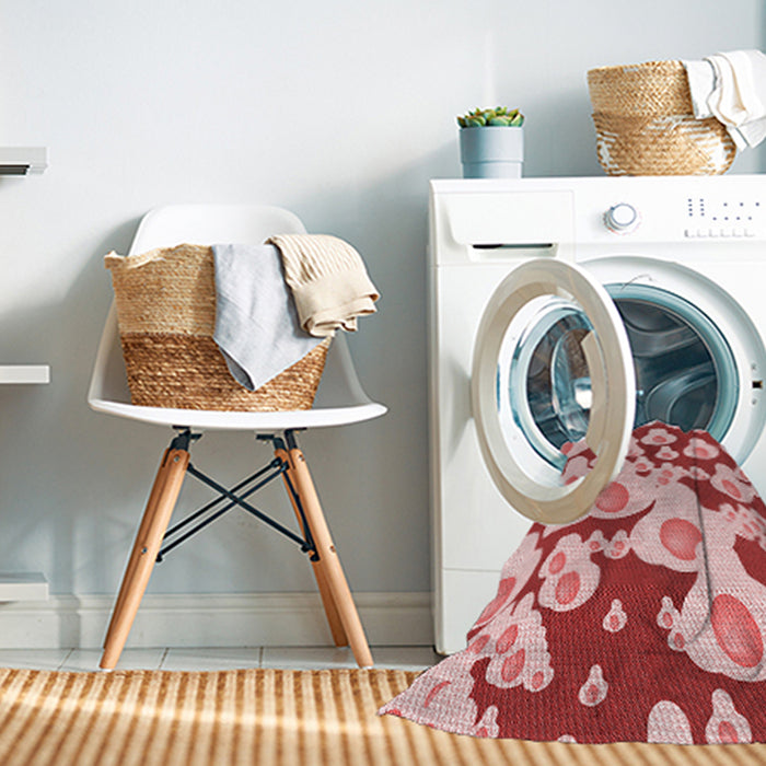 Machine Washable Transitional Deep Rose Pink Rug in a Washing Machine, wshpat2930rd